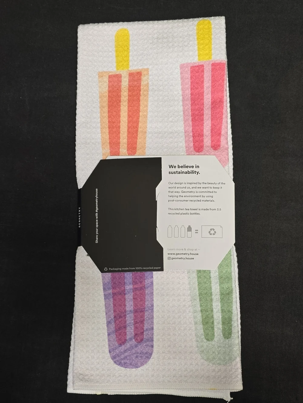 GeometryPoppy Popsicles Tea Towel- NWT